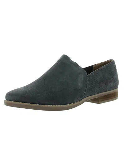 Array Tulsa Womens Leather Slip On Loafers In Grey