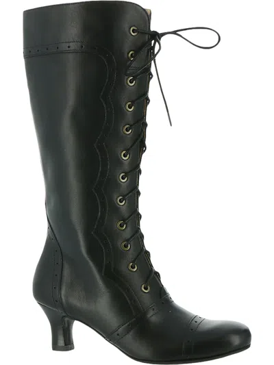 Array Vintage Womens Leather Tall Knee-high Boots In Green