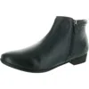 Array Womens Double Zipper Leather Ankle Boots In Green
