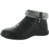 Array Womens Faux Fur Lined Man Made Booties In Black