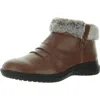 Array Womens Faux Fur Lined Man Made Booties In Brown