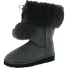 Array Womens Faux Fur Lined Man Made Winter & Snow Boots In Grey