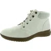 Array Womens Lace-up Man Made Hiking Boots In White