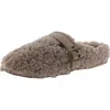 Array Womens Lined Man Made Moccasin Slippers In Grey