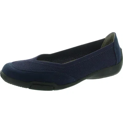 Array Womens Padded Insole Manmade Flat Shoes In Blue