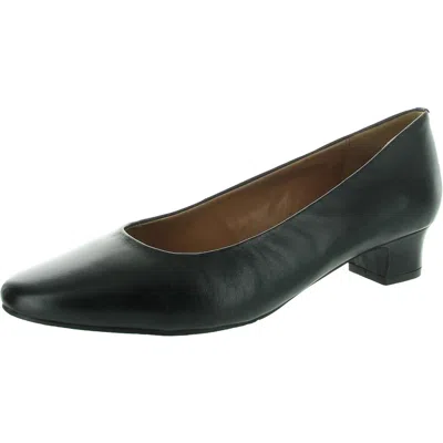 Array Womens Solid Leather Pumps In Black