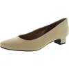 Array Womens Solid Leather Pumps In White