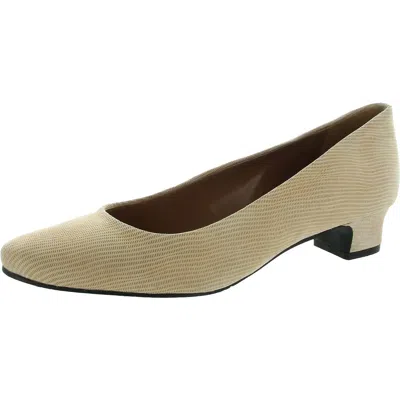 Array Womens Solid Leather Pumps In White