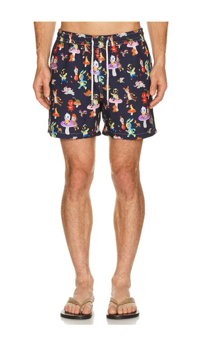 Arrels Barcelona Catch The Wind X Gary Baseman Exclusive Swim Shorts In Multi
