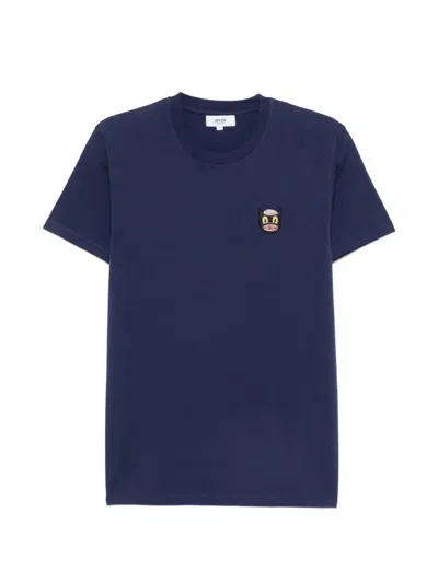 Arrels Barcelona Embroidered-patch T-shirt In Blue