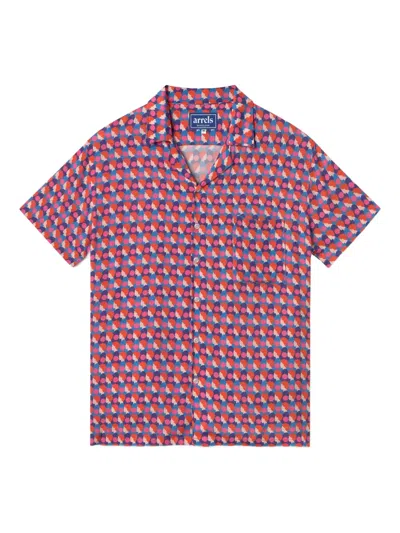 Arrels Barcelona Geometric-print Short-sleeve Shirt In Multi