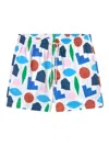 Arrels Barcelona Geometric-print Swim Shorts In Multi