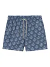 Arrels Barcelona Graphic-print Swim Shorts In Blue