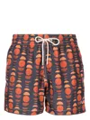 Arrels Barcelona Graphic-print Swim Shorts In Grey