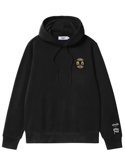 Arrels Barcelona Men's Small Cat Cotton Hoodie In Black