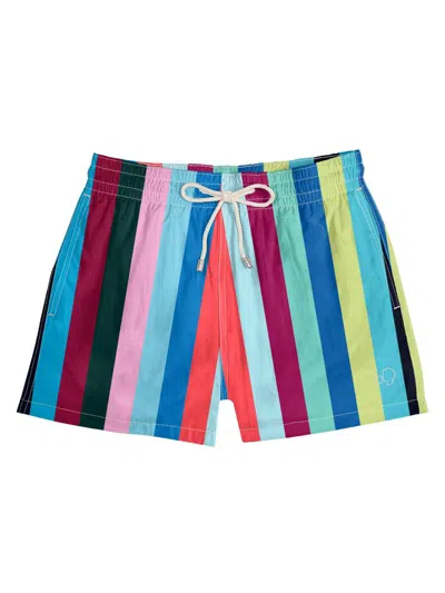 Arrels Barcelona Men's Striped Swim Shorts In Multi
