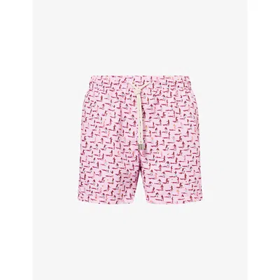Arrels Barcelona Mens Pink Altinha Printed Swim Shorts Xl