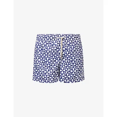 ARRELS BARCELONA MENS BLUE MOLINOS ARRELS BARCELONA X ÁLVARO PICARDO MOLINOS GEOMETRIC-PRINT SWIM SHORTS XL
