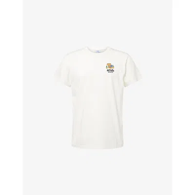 Arrels Barcelona Mens White  X Cooper Stereo Crewneck Cotton-jersey T-shirt