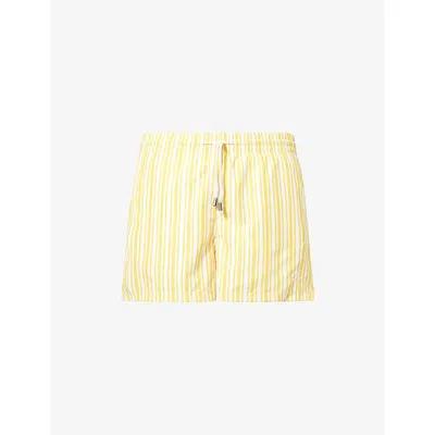 ARRELS BARCELONA MENS YELLOW TRAZOS ARRELS BARCELONA X ALVARO PICARDO TRAZOS SWIM SHORTS