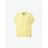 Arrels Barcelona Mens Yellow Trazos  X Álvaro Picardo Striped Camp-collar Woven Shirt