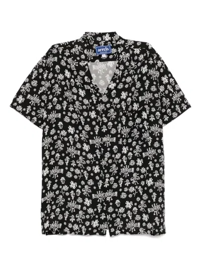 Arrels Barcelona Patterned Shirt In Black