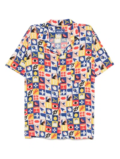 Arrels Barcelona Patterned Shirt In Blue