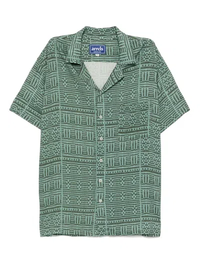 Arrels Barcelona Patterned Shirt In Green