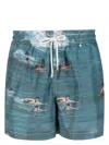 Arrels Barcelona X Yosigo Olas Swim Shorts In Blue