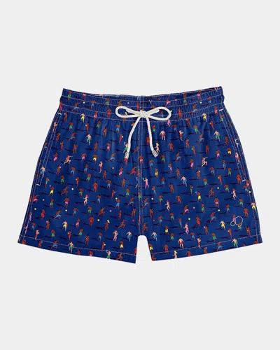 Arrels Men & Apos;s Altinha Print Swim Shorts In Blue