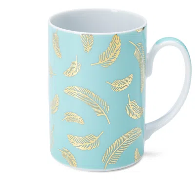 Arro Porcelain Gold Light Turquoise Mug