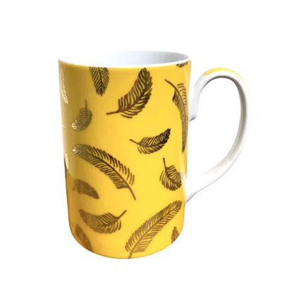 Arro Porcelain Gold / Yellow / Orange Warm Yellow Mug In Multi
