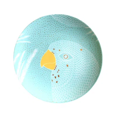 Arro Porcelain Light Turquoise Dessert Plate In Blue