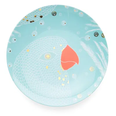 Arro Porcelain Light Turquoise Dinner Plate In Blue