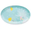 Arro Porcelain Light Turquoise Oval Platter In Blue