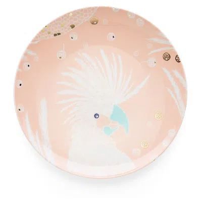 Arro Porcelain Pink / Purple Powder Pink Dinner Plate In Multi