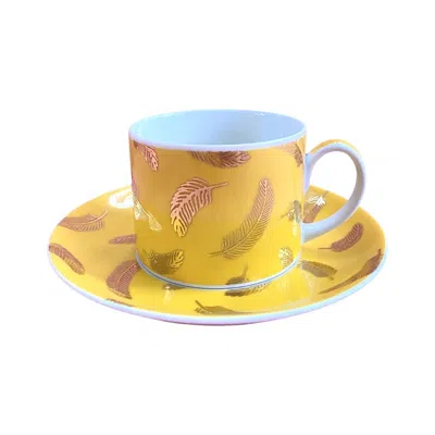 Arro Porcelain Yellow / Orange Warm Yellow Tea- And Coffeecup