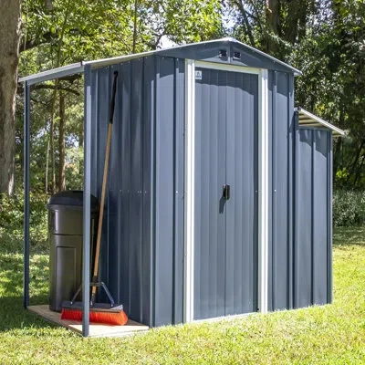 Arrow 3-in-1 Steel Utility Shed In Gray