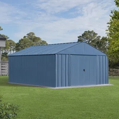 Arrow Classic Metal Shed, 12 X 14 In Blue Gray