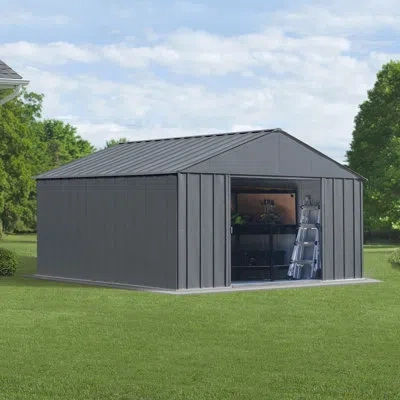 Arrow Classic Metal Shed In Flute Gray