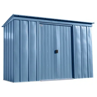 Arrow Classic Steel Storage Shed, 10x4 In Blue Gray