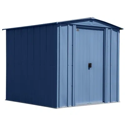 Arrow Classic Steel Storage Shed, 6x7 In Blue Gray