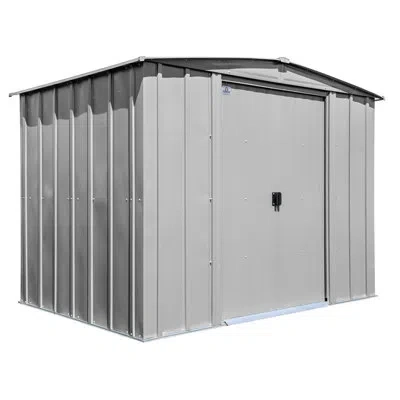 Arrow Classic Steel Storage Shed, 8x6 In Flute Gray