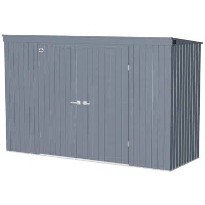 Arrow Elite Steel Storage Shed, 10x4, Anthracite In Gray