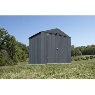 Arrow Elite Steel Storage Shed, 10x8, Anthracite In Gray