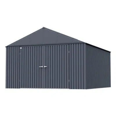 Arrow Elite Steel Storage Shed, 12x14 In Anthracite