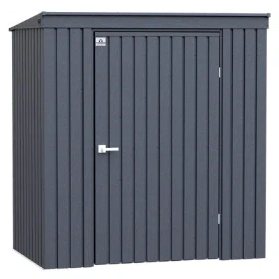 Arrow Elite Steel Storage Shed, 6x4, Anthracite In Gray