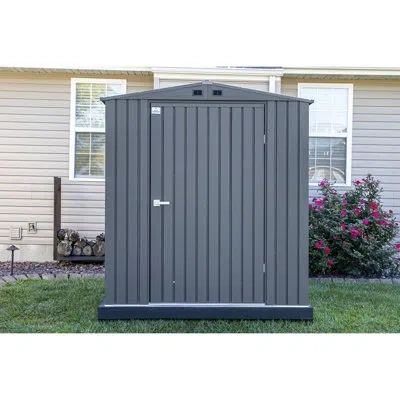 Arrow Elite Steel Storage Shed, 6x6 In Anthracite