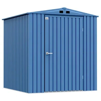 Arrow Elite Steel Storage Shed, 6x6, Blue Grey In Gray