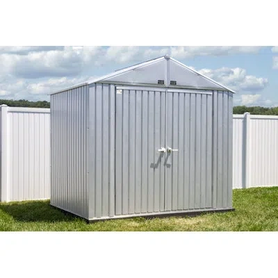 Arrow Elite Steel Storage Shed, 8x6, Galvalume In Gray